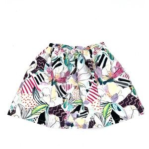 PIPPA & JULIE Juniors Girls Floral Organza Print Lined White Black Pink Skirt 14